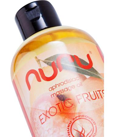 Nuru Massage Oil Exotic Fruit (250ml) - Handmade Full Body Massage Oil with Vitamin E & Nori Algae | Sensual & Cruelty-Free - Buy Online on GoSupps.com