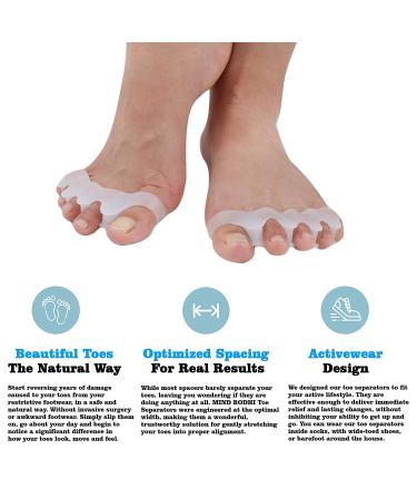 Toe Separator Spacers for Overlapping Toes | Correct Bunions and Restore Crooked Toes | Universal Size | Pack of 5 - Buy Online on GoSupps.com