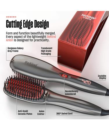 30-IN-1 BeKind Anion Hair Straightener Brush - Fast Heat, Multi-Temp, Anti-Scald - Perfect Gift for Women - Buy Online on GoSupps.com