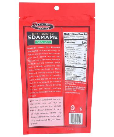 Seapoint Farms Low Sodium Roasted Dried Edamame - 4 oz Pack - Buy Online on GoSupps.com