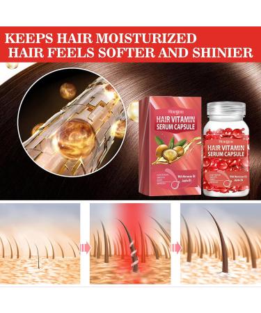 Hpbaggy Hair Treatment Serum vitamin serum Capsule enriched with Moroccan argan and avocado oil rich in vitamins A C E and Pro B5 no rinsing required for all hair types - Buy Online on GoSupps.com