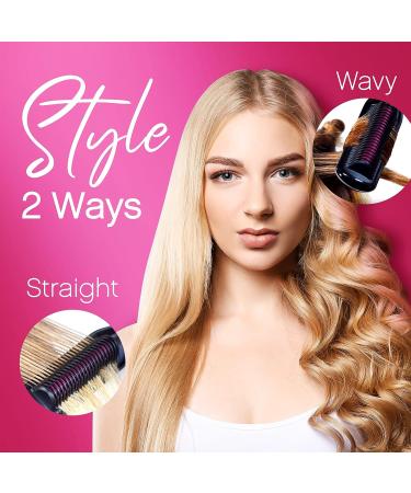 Enzo Milano SX ENZOcool 2-in-1 Electric Hot Comb for Thick Hair - Professional Close-to-Root Heating Straightener and Curler - Buy Online on GoSupps.com