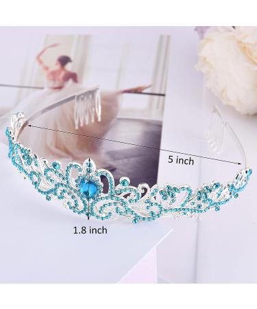 Blue Crystal Tiaras Crowns for Women & Girls - Perfect for Birthday Parties, Weddings, Proms - Includes Combs - Gift Idea - Buy Online on GoSupps.com