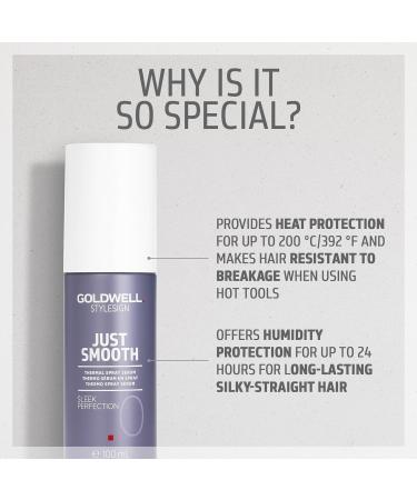 Goldwell StyleSign Just Smooth Sleek Perfection Thermal Spray Serum 100ml - Ultimate Heat Protection - Buy Online on GoSupps.com