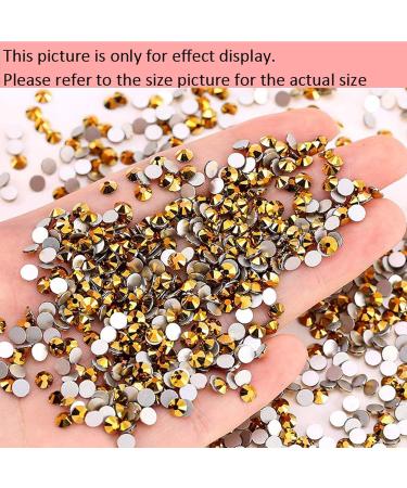 Dowarm 1440 Pieces SS6 Flatback Rhinestones 2MM Mini Flatback Nail Crystal Rhinestones for Craft Nails Dance Costumes Flat Back Nail Crystals Non Hotfix Rhinestones (SS6 / 2MM Bright Gold) - Buy Online on GoSupps.com