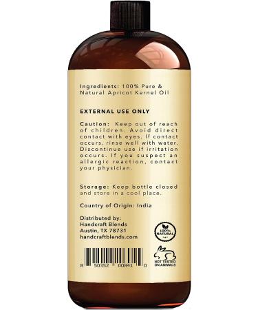 Handcrafted 100% Pure Apricot Kernel Oil - Premium Cold Pressed Carrier Oil for Aromatherapy and Skin Moisturizing - 16 fl. Oz - Buy Online on GoSupps.com