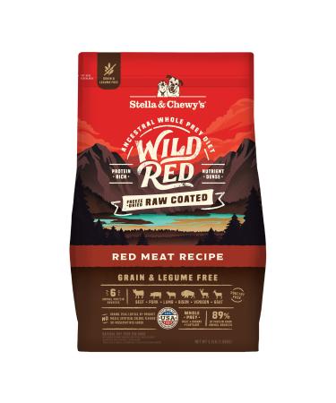 Stella & Chewy's Wild Red Raw Coated Kibble Dry Dog Food Grain Free Red Meat Recipe 3.5 Pound (Pack of 1)
