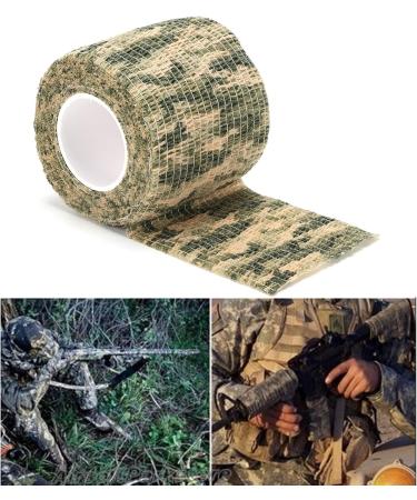 Reusable Camouflage Elastic Bandage - Ankle Knee Finger Arm Support for Outdoor Hunting - Grass Green - Buy Online on GoSupps.com