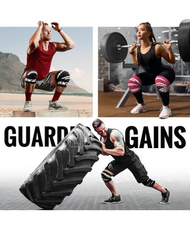 RDX Kniebandagen 200cm - Elastic Knee Wraps for Strength Training & Weightlifting - Approved IPL UPA - Unisex Black - Buy Online on GoSupps.com