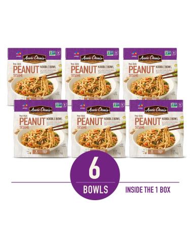 Annie Chun's Thai-Style Peanut Sesame Noodle Bowl 8.7 Oz (Pack of 6) | Non-GMO, Vegan, Instant & Microwavable - Buy Online on GoSupps.com