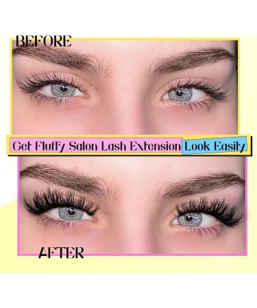ALICE Fluffy Volume Lash Clusters Natural Lash Extensions DIY Eyelash Extensions 220Pcs 3D Wispy Individual Lashes(10-16mm 0.05D D Curl) A - 3D Wispy - Buy Online on GoSupps.com