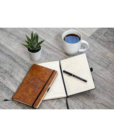 Rico Industries NFL Tampa Bay Buccaneers Brown Laser Engraved Small Notepad Jounral/Notepad 8.25" x 5.25"- Office Accessory - Buy Online on GoSupps.com