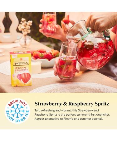 Twinings Strawberry & Raspberry Tea Bags 40g - 20 Count Pack - Refreshing Raspberry Strawberry Flavor - Buy Online on GoSupps.com