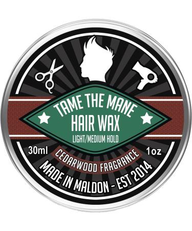 Premium Hair Wax (30ml) Cedarwood Scent. Light to Medium Hold Styling All Natural Additives Jojoba Shea Butter Tame the Mane - Buy Online on GoSupps.com