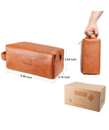 Luxury Men's Bath & Body Gift Set - Smoky Sandalwood Natural Skin Care Kit | Full Size Wash Scrub Lotion Deodorant in Leather Bag - Buy Online on GoSupps.com