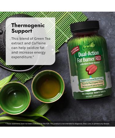 Irwin Naturals Dual-Action Fat Burner Red 75 Softgels - Fast Weight Loss Supplement - Buy Online on GoSupps.com