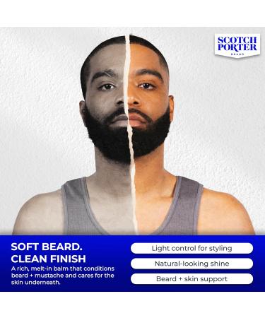 Scotch Porter Beard Balm for Men - Hydrating, Smoothing, & Shine-Enhancing Formula - Paraben, Sulfate, & Silicone-Free - Vegan - 3oz - Buy Online on GoSupps.com