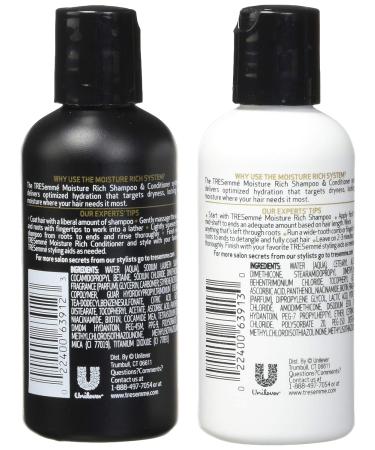 TRESemme Moisture Rich Shampoo & Conditioner 3 Fl. Oz. Travel Size - Hydrating Hair Care Combo - Buy Online on GoSupps.com
