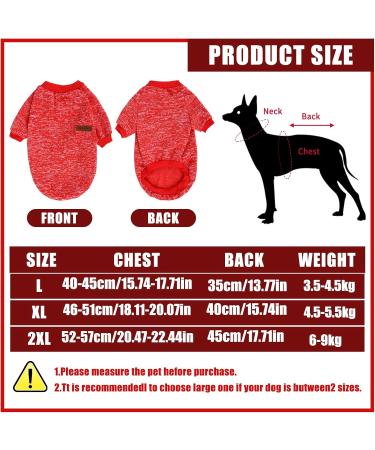 Warm Dog Sweater - Fleece Hoodie for Small & Medium Dogs | Cozy Winter Pet Coat for Corgis Bulldogs & Bichons (L/35cm) - Red - Buy Online on GoSupps.com