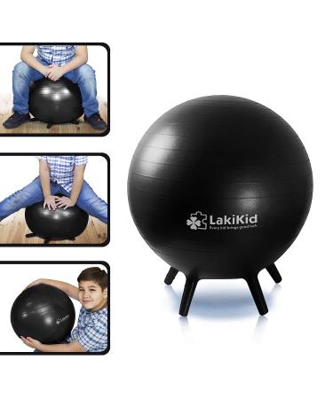 Balance Ball Chairs for Kids: LakiKid Flexible Seating Classroom Furniture- Stability Ball Chairs with Legs  Exercise Ball Chair  Yoga Ball Chair  Ideal Alternative Seating for Students (18"/45 cm) Kids (45cm) Black - Buy Online on GoSupps.com