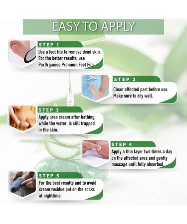 PurOrganica Urea 40% Foot Cream - Callus Remover for Thick, Cracked Skin - Moisturizes & Rehydrates - Made in USA - 1 Pack - Buy Online on GoSupps.com