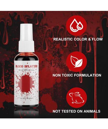 Professional Fake Blood Spray | 2.2oz Blood Splatter Makeup for Halloween Costumes & Zombie SFX - Buy Online on GoSupps.com