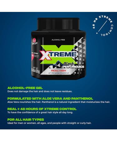 Xtreme Performance Black Styling Hair Gel with Aloe Vera 8.82 oz Jar - Pack of 12 - Buy Online on GoSupps.com