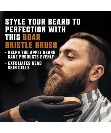 Viking Revolution Beard Comb & Brush Set for Men - Boar Bristle Brush, Pear Wood Comb - Grooming Kit with Travel Pouch - 4 Piece Set - Buy Online on GoSupps.com