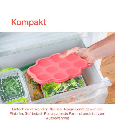 Lovenoobs Baby Food Storage - 100% Silicone Freezing Container for Baby Porridge & Ice Cream Shapes - Red - Buy Online on GoSupps.com