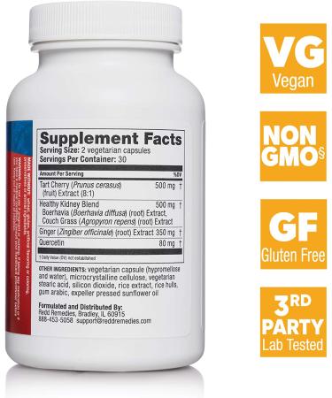Redd Remedies Gouch! Tart Cherry Formula â€“ 60 Vegetarian Capsules for Joint Health & Inflammation Relief - Buy Online on GoSupps.com