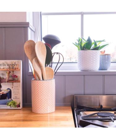 Nicola Spring Hand Printed Utensil Holder - 1L - Orange | Stylish Kitchen Storage | International Shipping Available - Buy Online on GoSupps.com
