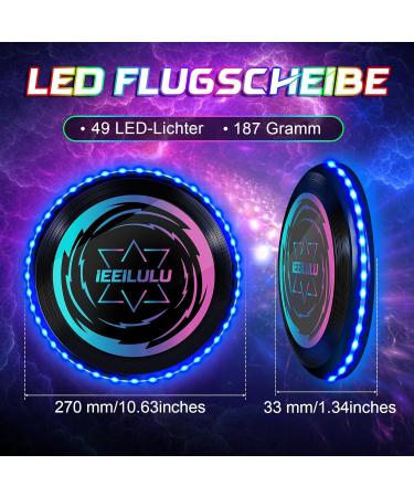 Buy Ieilulu Bright Frisbee - Ultimate LED Flight Disc with 49 Lights | Fun for Kids & Adults Reusable Beach & Lawn Sport - Blue - Buy Online on GoSupps.com