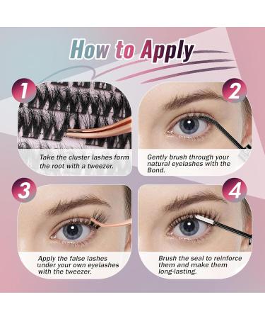 Lash Extension Kit 144 Pcs - 3D Wispy Clusters Waterproof Bond & Seal Complete Eyelash Extensions at Home (Prism Kit - Buy Online on GoSupps.com