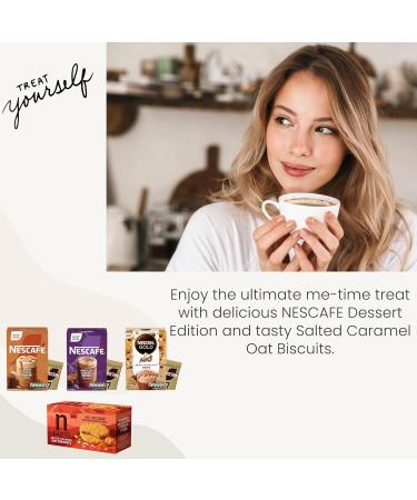 Instant Coffee Bundle Gold Variety Pack - Toffee Pudding Latte Chocolate Caramel Brownie Mocha Aero Golden Honeycomb Mocha Bundled with Salted Caramel Oat Biscuits - Buy Online on GoSupps.com