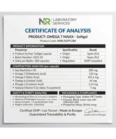 OMEGA 7 MAXX 180 G lules (Cure 3 Mois) Huile d Argousier 1000 mg Dose Journali re (500 mg/G lule) Om ga 3 6 7 9 + Vitamine E Peau et Muqueuses Confort Oculaire Naturel et Sans Gluten - Buy Online on GoSupps.com