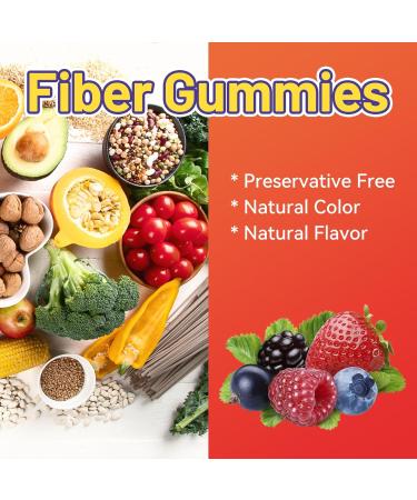 Fiber Gummies Dietary Fiber for Women and Men Gut Health Support Non-GMOs Non-Gluten Vegan Mixed Berry and Strawberry Flavor 60 Count Gummies 60 Count (Pack of 1) - Buy Online on GoSupps.com