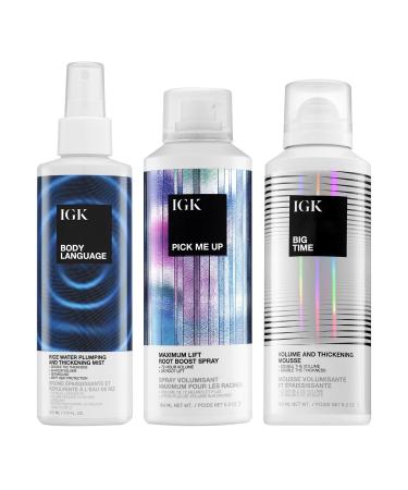 IGK Big Hair Volumizing Trio Kit - Boost Volume & Shine | International Shipping Available - Buy Online on GoSupps.com