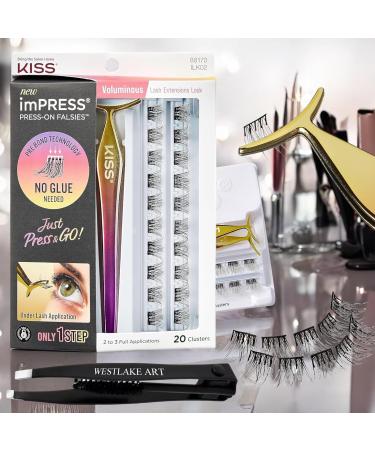 14mm Voluminous False Lash Clusters Kit - Reusable Easy Application with Tweezers | Perfect Eye-Catching Look - Buy Online on GoSupps.com