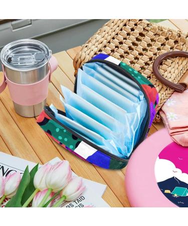 Storage Bags for Women's Bandages & Menstrual Products | Tropical Purple Leaves Design - Buy Online on GoSupps.com