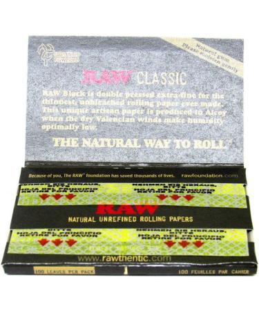 RAW Black Classic Single Wide Rolling Papers (3) - Buy Online on GoSupps.com