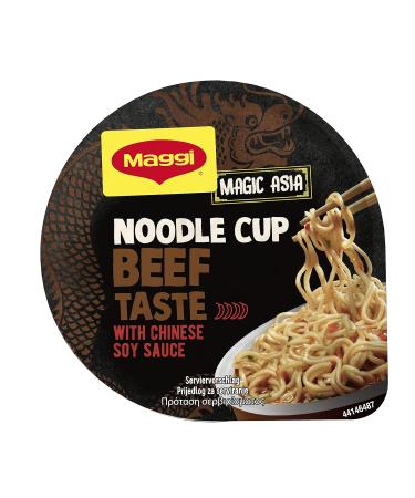 Maggi Magi Magic Asia Noodle Cup Beef - Instant Spicy Pasta Snack 8 Pack (8x63g) - Asian Ready Meal - Buy Online on GoSupps.com