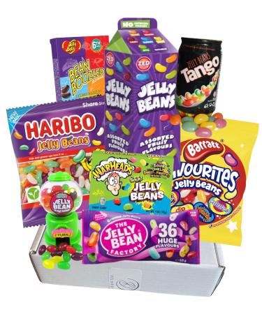 Ultimate Jelly Beans Selection Box - 8 Varieties Including Tango Barratts Haribo Warhead Bean Factory & More - Includes Mini Dispenser - Exclusive To Rowevolve - Buy Online on GoSupps.com