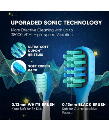 ORAL MASTER Kids Sonic Electric Toothbrush - 5 Modes, 3 Intensity Levels, 2-Minute Timer, Wireless Charge - IPX7 Waterproof - Rocket Series Electric Toothbrush for Child 3+ - Ideal Festival Gift - Buy Online on GoSupps.com