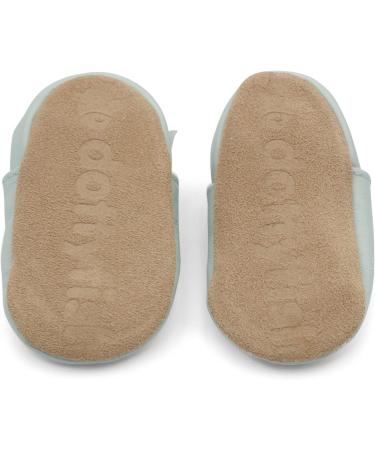 Dotty Fish Soft Leather Baby Shoes for Boys | Non Slip Toddler Shoes with Ice Blue Polar Bear Design | Sizes 0-6 Months to 4-5 Years - Buy Online on GoSupps.com