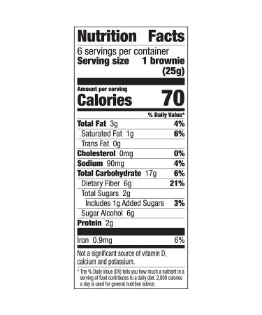 Fiber One Chocolate Chip Cookie Brownies - 6 Bars (0.89 oz Each) | Low-Calorie Snack - Buy Online on GoSupps.com