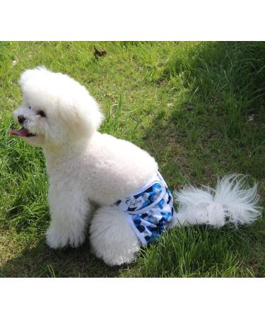 Joydaog Washable Dog Diapers for Medium Dogs - 4 Pack Premium Belly Cloth Camouflage Patterns - Buy Online on GoSupps.com