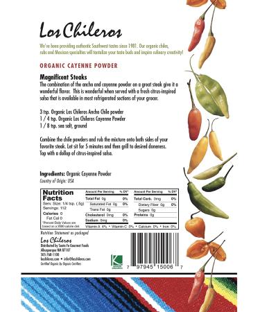 Los Chileros Organic Cayenne Powder - 2oz | Pure & Spicy Flavor Boost - Buy Online on GoSupps.com