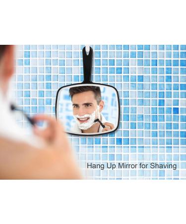 OMIRO Black Handheld Square Hand Mirror with Handle - Perfect for Makeup and Grooming (Pack of 1) - Buy Online on GoSupps.com