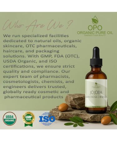 Jojoba Oil - Pure Cold Pressed Unrefined Virgin Hydrating & Moisturizing Carrier Oil for Skin Hair Face Facial Care Body Massage Ear Beard Makeup Remover - 4 oz Glass & Dropper - OPO 4 Fl Oz (Pack of 1) - Buy Online on GoSupps.com
