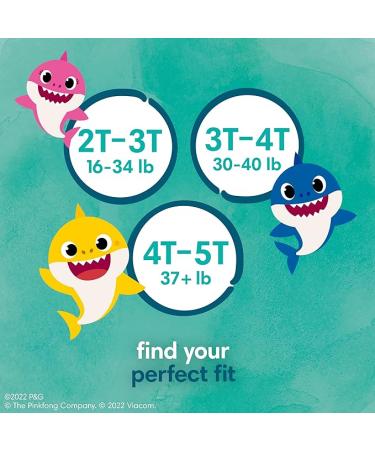 Pampers Pure Protection Training Pants Baby Shark - Size 2T-3T 100 Count Premium Hypoallergenic Training Underwear - Buy Online on GoSupps.com